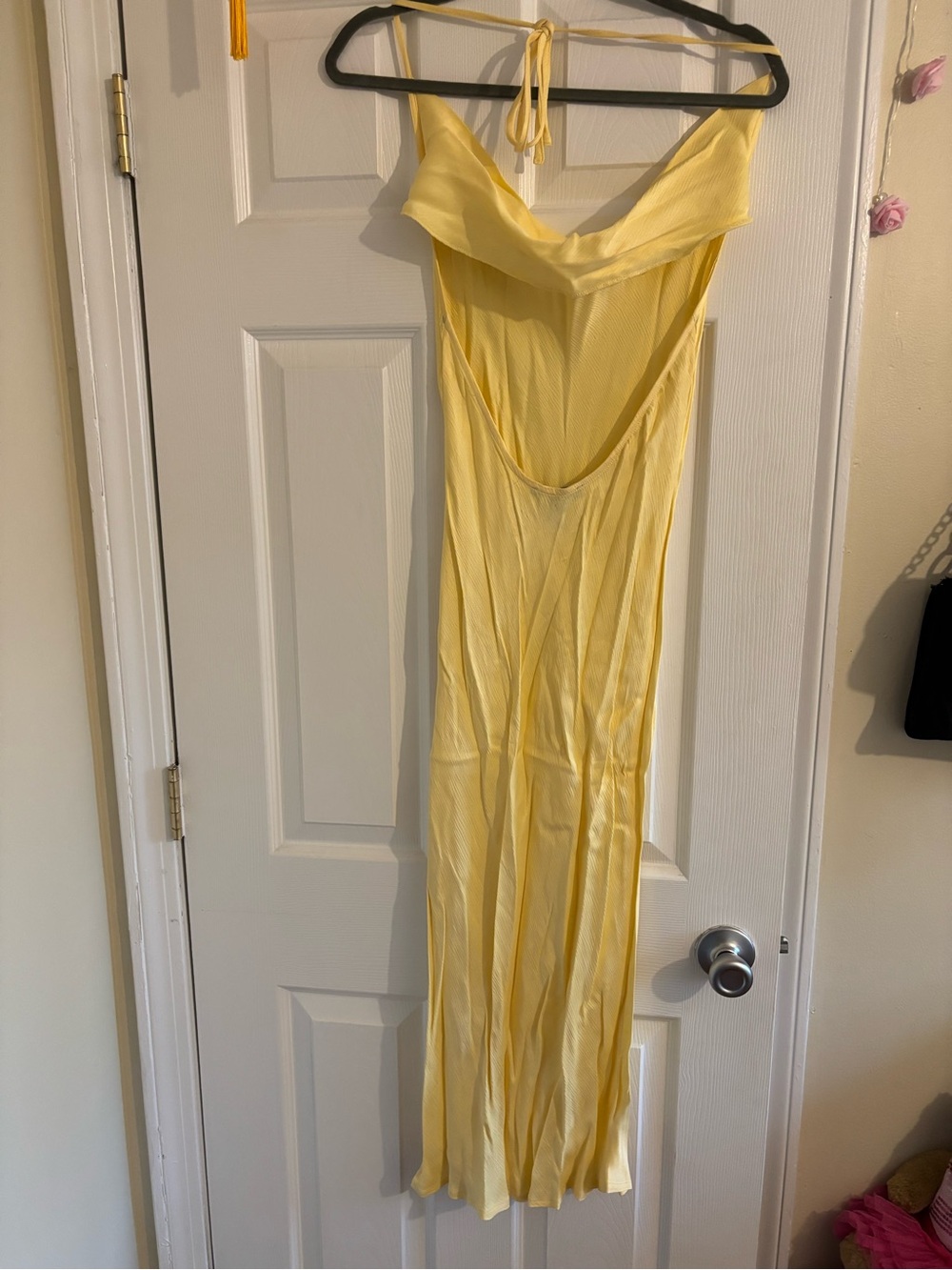 Women's Yellow Slip Maxi Dress